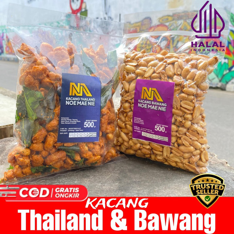 

Snack Kacang Thailand dan Bawang Kiloan Gurih Pedas | 500gr 1Kg 2kg