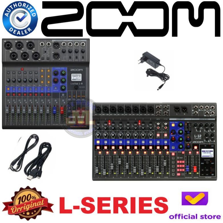 Zoom LiveTrak L-12 L12Digital Mixer / Recorder Zoom LiveTrak L-8 L8