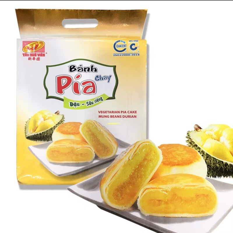 

Banh Pia Chay Vegetarian Cake Durian Mung Bean 480gr