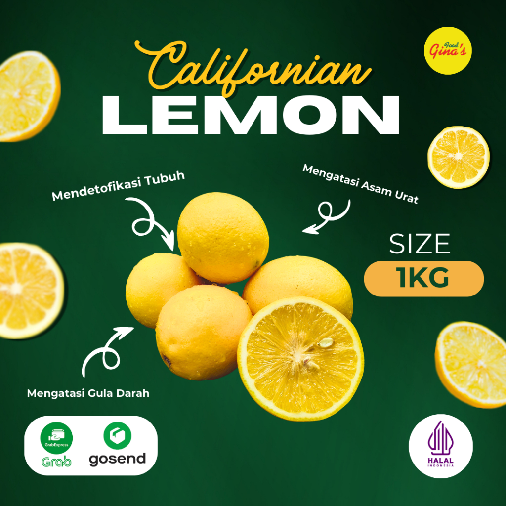 

Lemon California Grade AB Murah 1KG FRESH+FREE PACKING - JAKARTA UTARA
