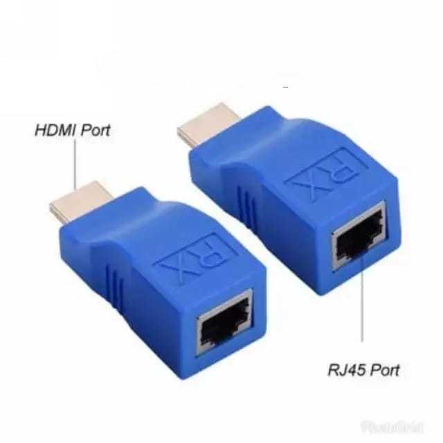 HDMI to LAN Adapter Extender HDMI 30meter dengan Kabel Lan RJ45