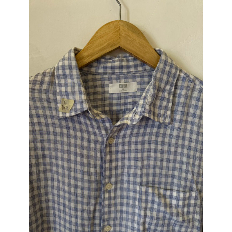 KEMEJA TARTAN UNIQLO LD 118 XXL XL JUMBO