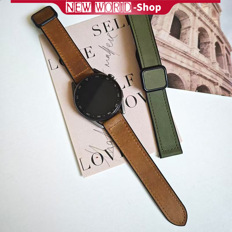 Tali Kulit HUAWEI Watch GT 3/4 Strap / Samsung Galaxy Watch STRAP 20MM/22MM Watchband Bracelet Belt 