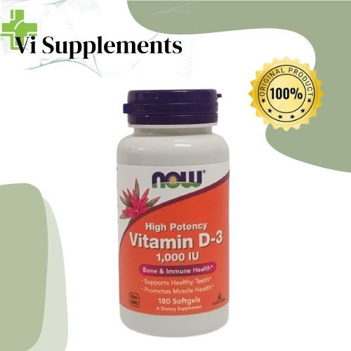 VI SUPPLEMENTS - Now Foods Vitamin D3 1000 IU High Potency 180 tablets
