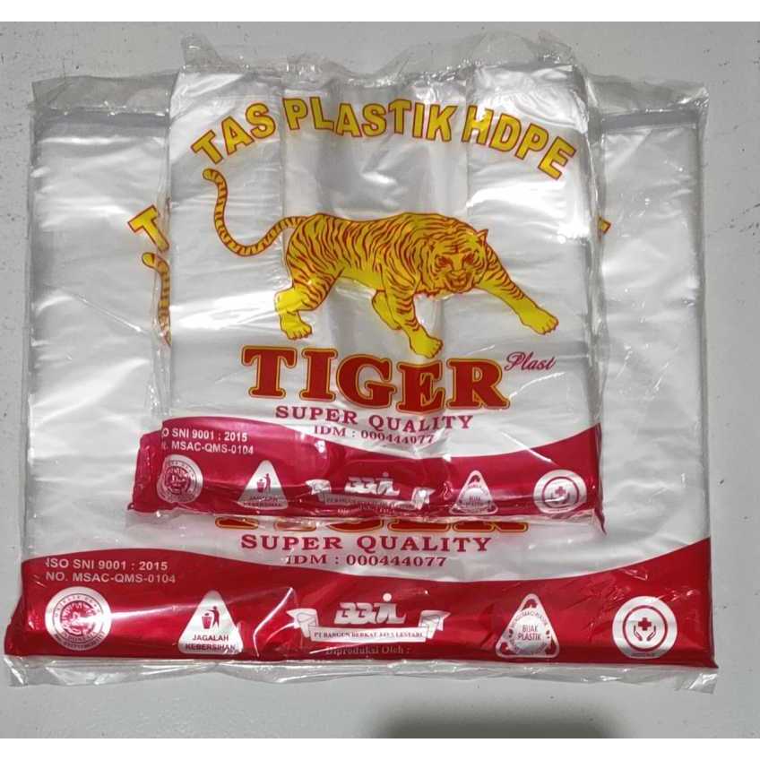 PLASTIK /KANTONG PLASTIK / PLASTIK KRESEK TIGER BENING 15 24