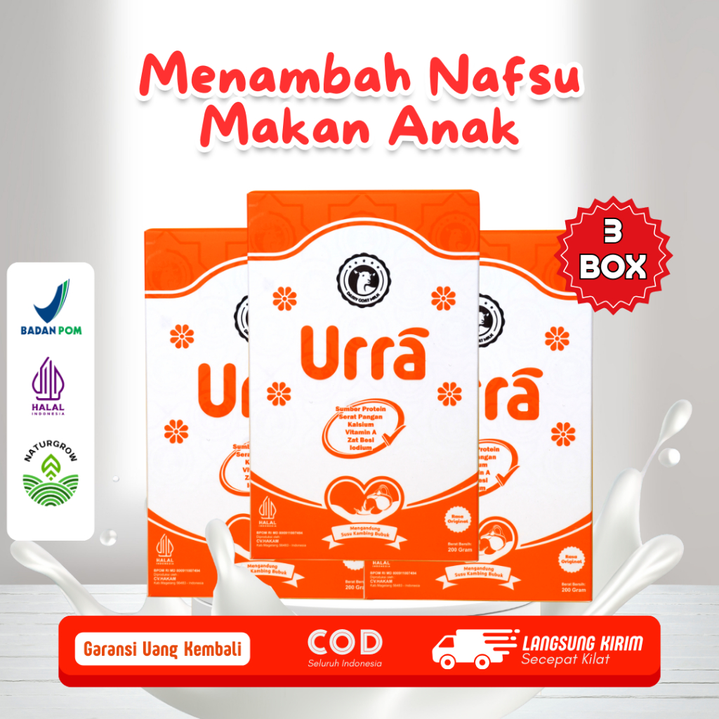 

Susu Urra Susu Kambing Saanen Premium paket 3 box