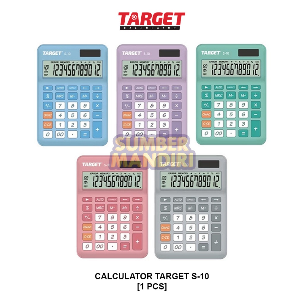 

Kalkulator TARGET S-10 Pastel Colors Calculator 12 Digits [1 PCS]