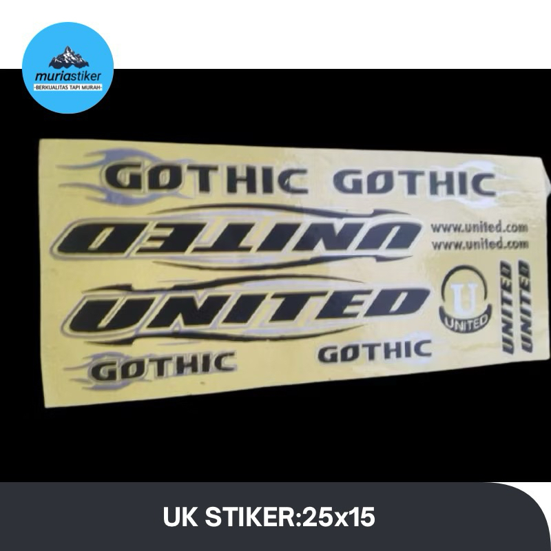 Stiker Sepeda United Gothic
