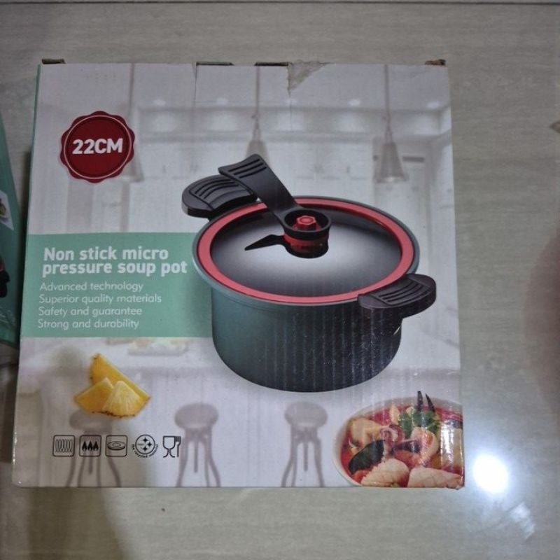 non stick micro pressure soup pot 22cm 3.5L