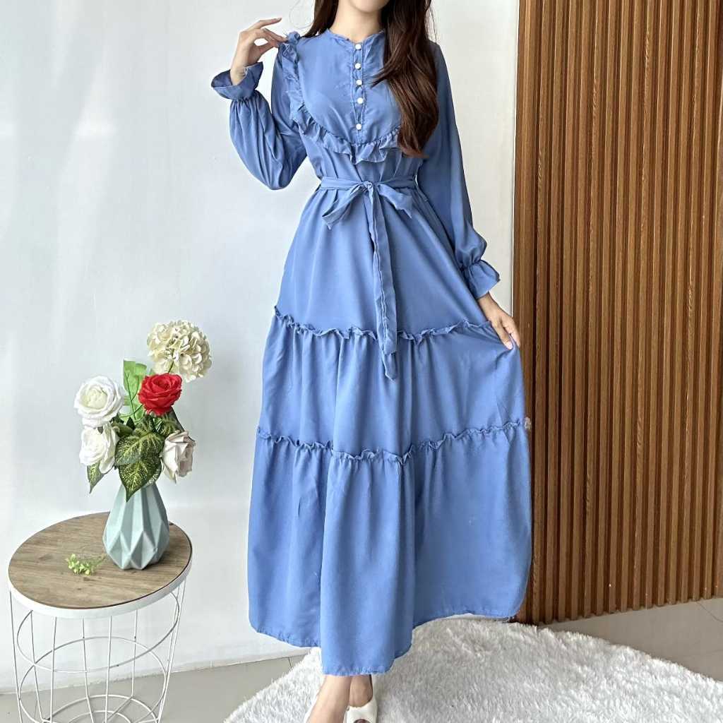 RX FASHION - RATIKA MAXI DRESS / DRESS WANITA LEBARAN -PN