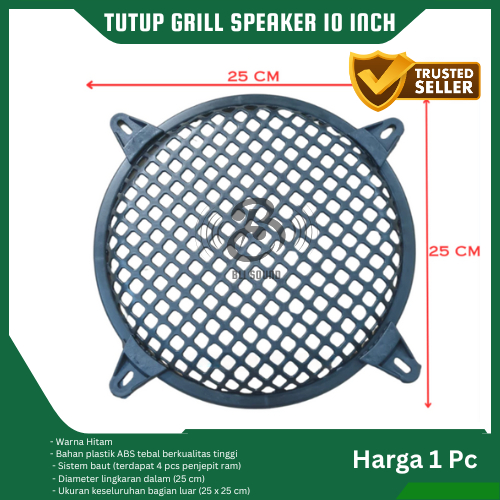 TUTUP GRILL SPEAKER RAM SPEAKER BOX 10 INCH 10 IN COVER SPEAKER PLASTIK