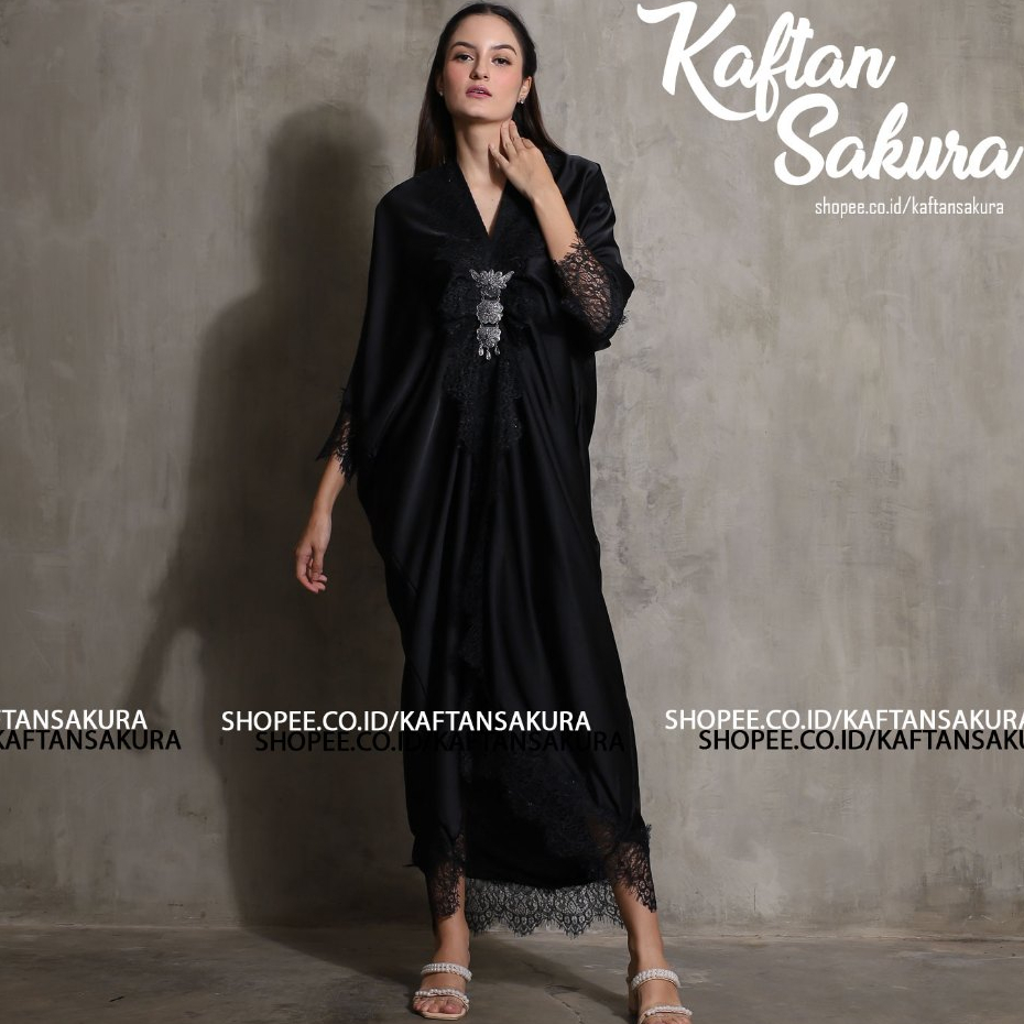 KAFTAN MEWAH WARNA NAVY FREE BROSS KAFTAN TRENDY WANITA MUSLIMAH KOLEKSI TERBARU BY KAFTANSAKURA