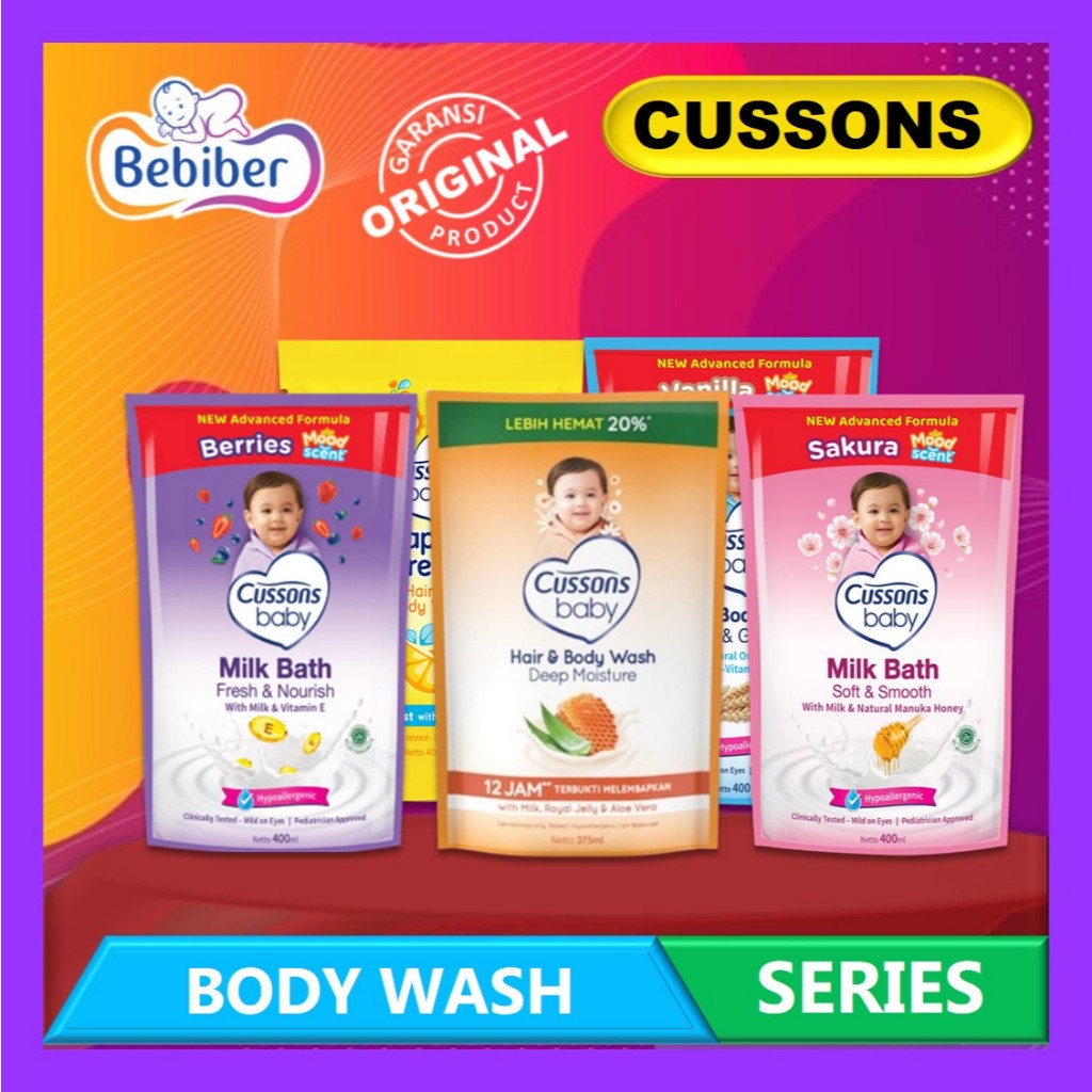 Cussons Baby Milk Bath 400ml Refill / Cusson Hair & Body Wash / Baby Wash / Sabun Mandi / Bebiber