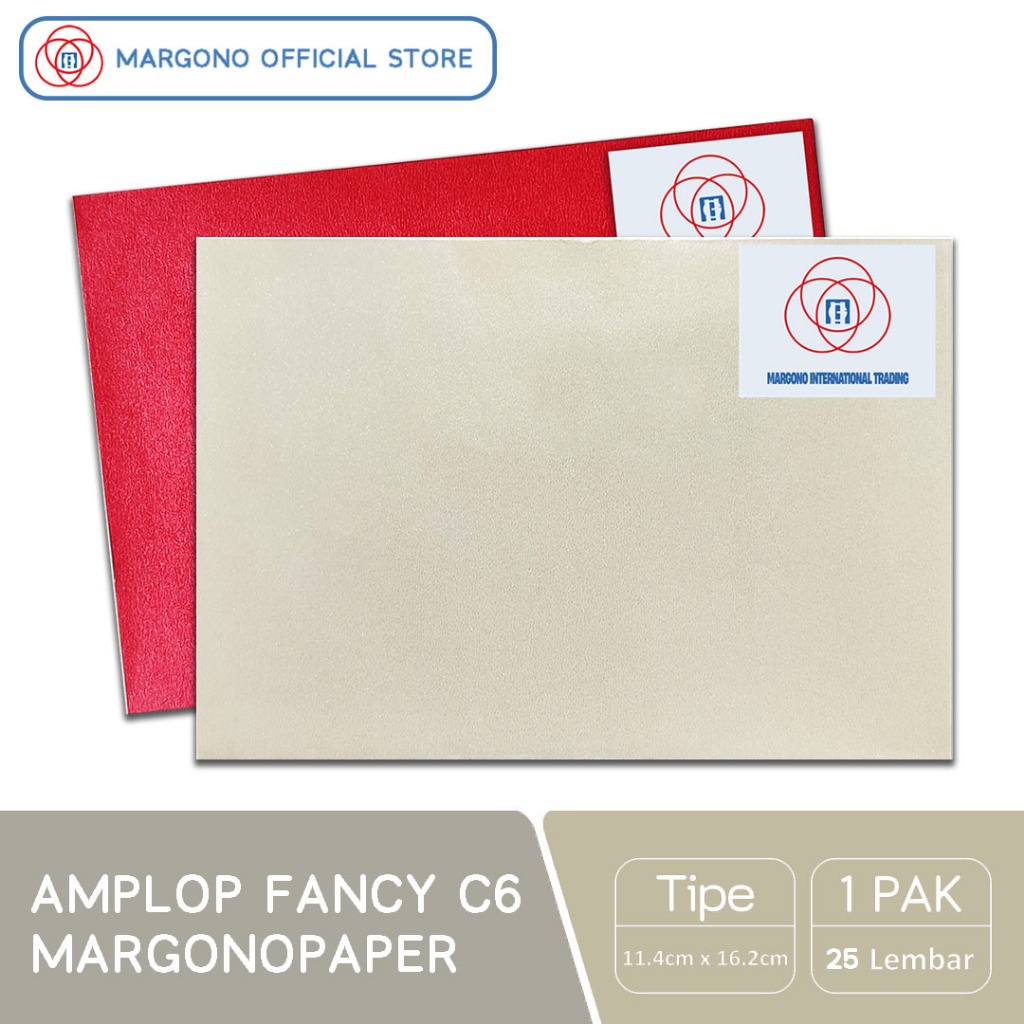 

Margono Amplop Warna Kertas Fancy Jamine C6 (11.4 X 16.2 cm) - 10 Lembar