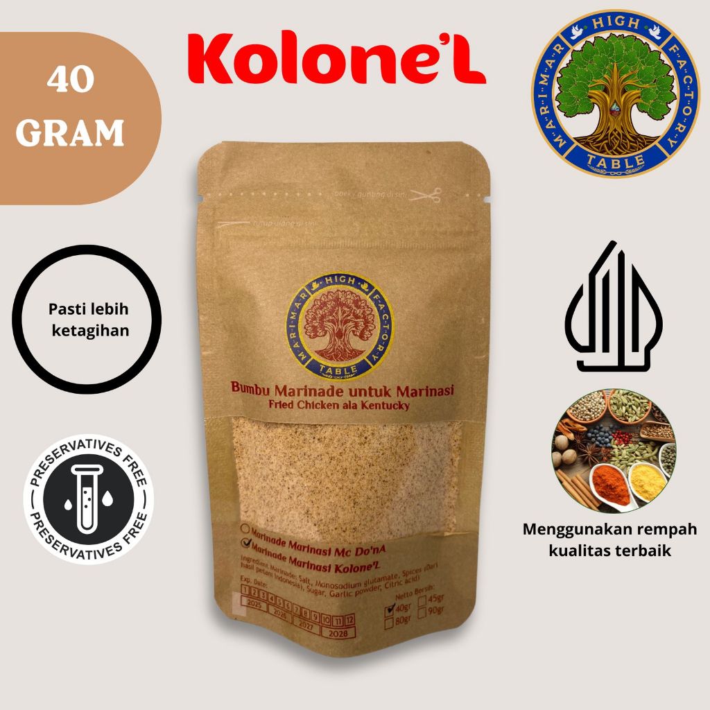 

Bumbu Marinasi Marimar Factory Kolone'L 40gr