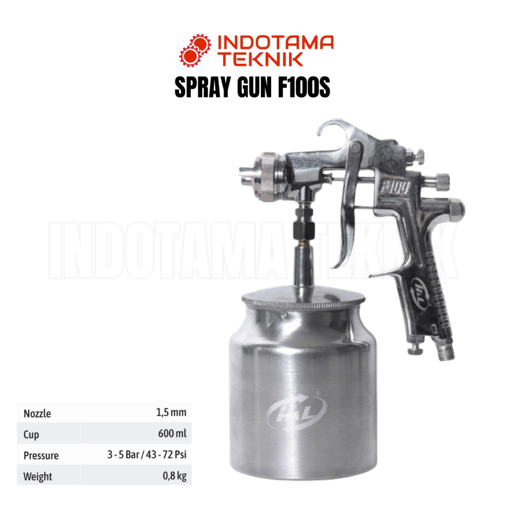 HL Spray Gun F100S H&L + Tabung Bawah