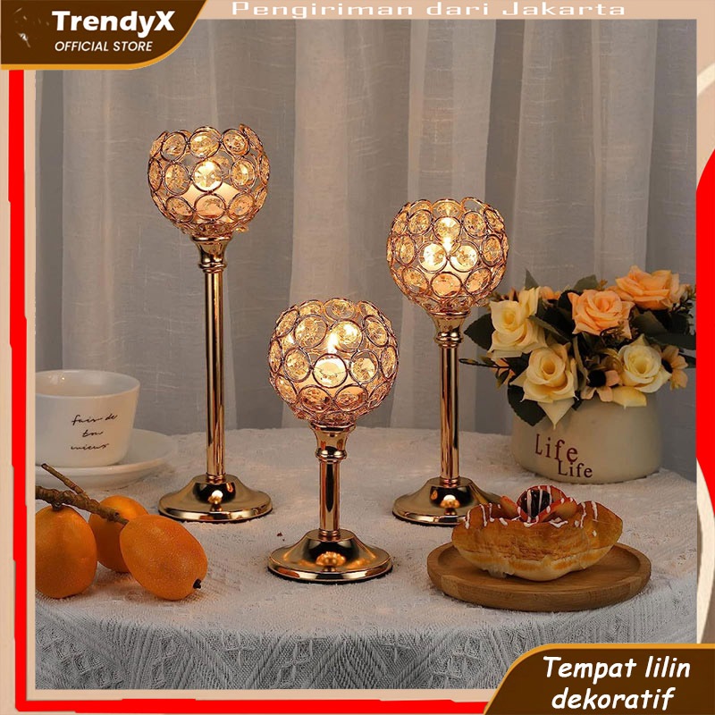 Tempat lilin mewah ringan meja makan romantis meja makan romantis lilin makan malam pernikahan menem