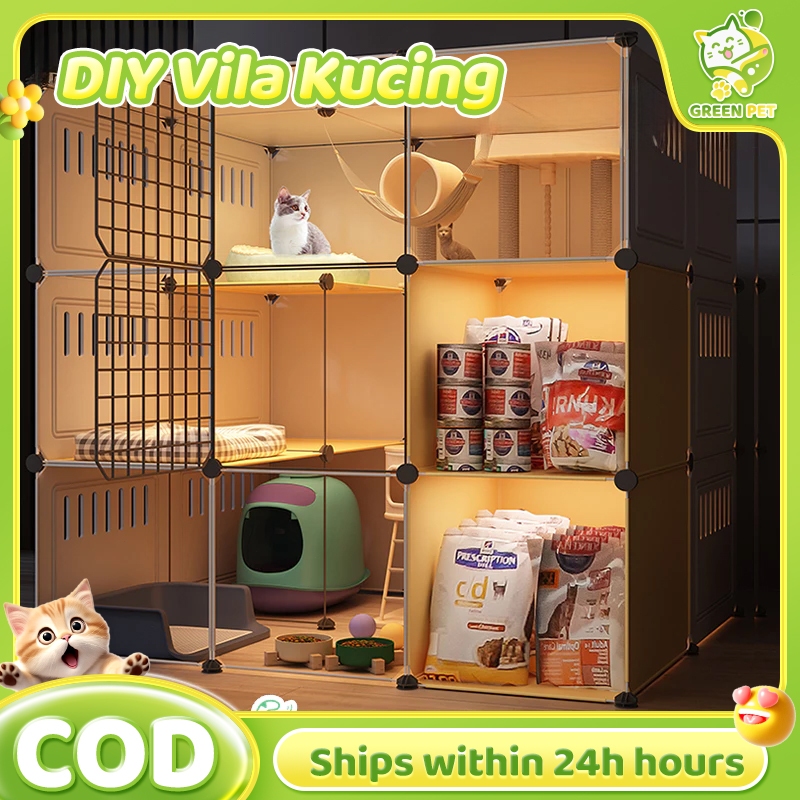 Kandang Kucing Plastik Kandang Kucing Vila Kucing Kandang Besar Murah Kandang Kucing DIY Kandang