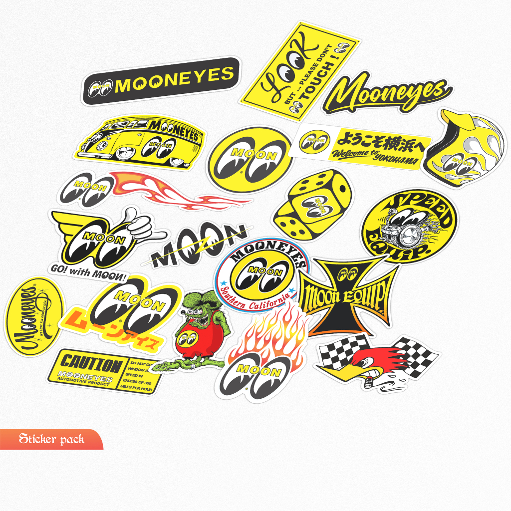 

Stiker sticker Pack MOONEYES tumblr aesthetic 20 pcs Stiker case hp laptop helm
