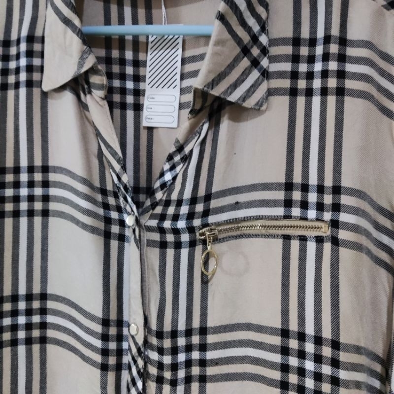 kemeja oversize jumbo blueberry