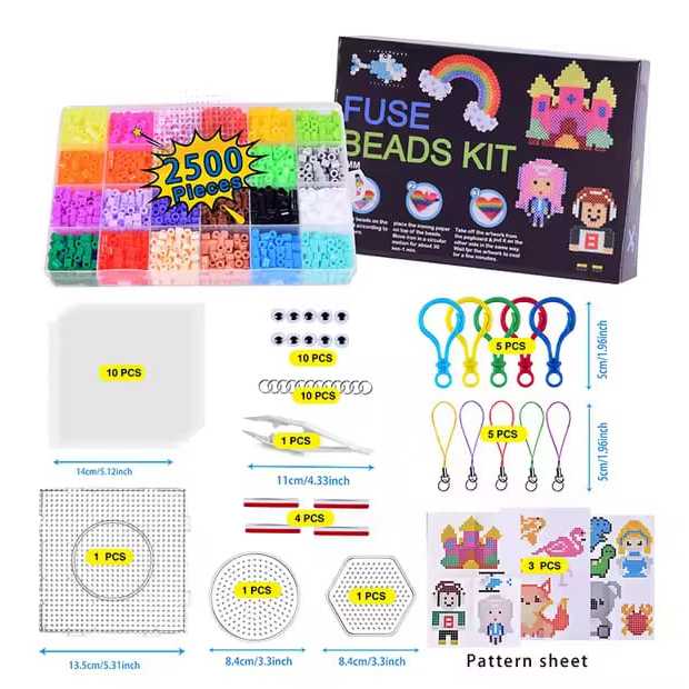 Perler Beads / Hama Beads kit 5mm Mainan Edukasi Anak Murah