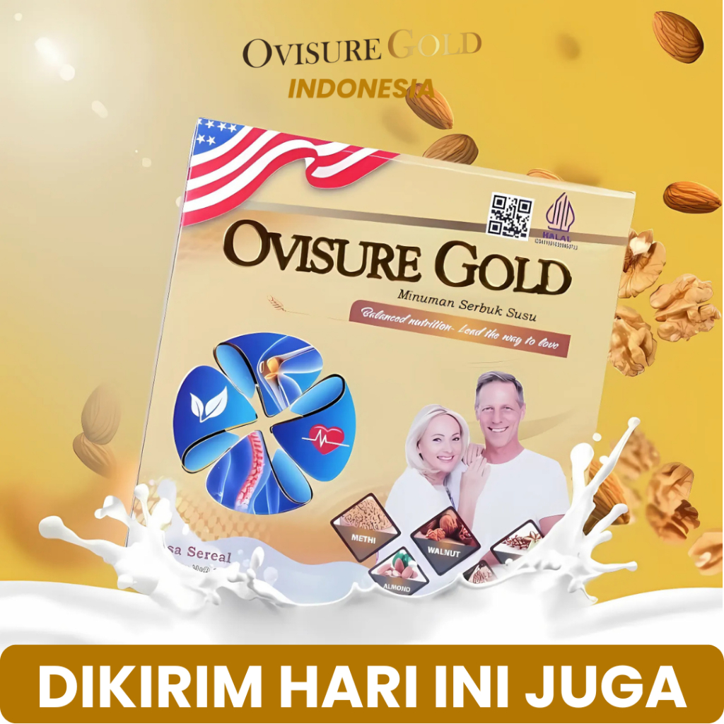 

OVISURE KEMASAN TERBARU TH 2025 - OVISURE GOLD MILK SUSU OBAT TULANG DAN SENDI YG SEHAT 100% IMPORT US