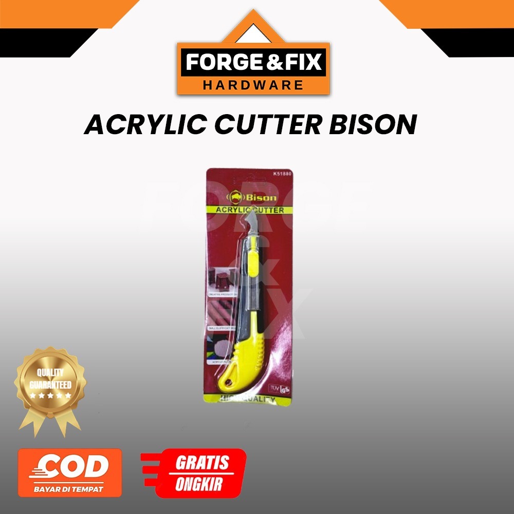 

BISON Acrylic Cutter Silet Pemotong Akrilik Plastik Mika Kain