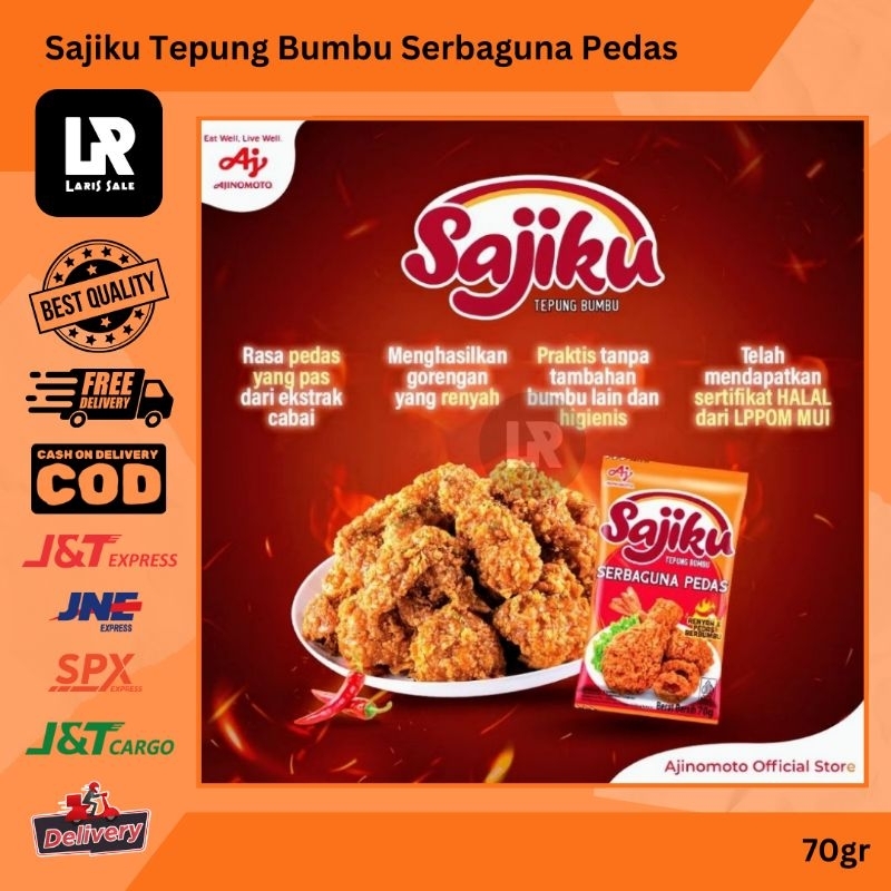 

SAJIKU TEPUNG BUMBU PEDAS 70 GR
