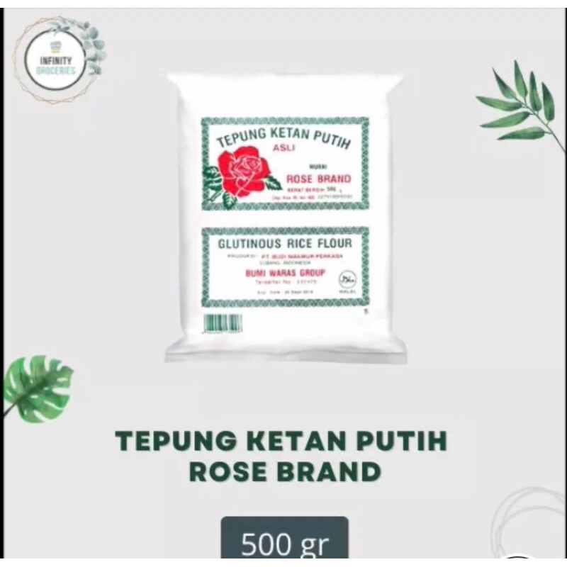

TEPUNG KETAN PUTIH MURAH CAP ROSE BRAND 500 Gr
