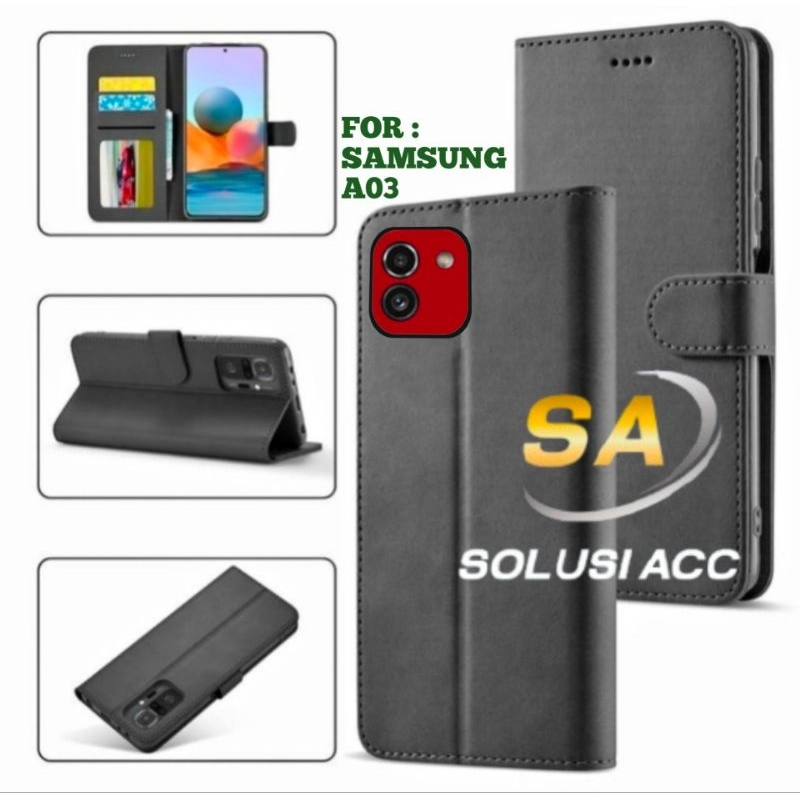 CASE DOMPET SAMSUNG A03 FLIP COVER WALLET SARUNG HP CASING HP