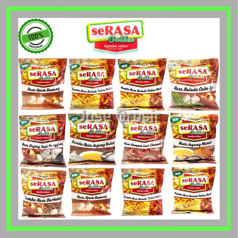 

Serasa Golden Bumbu Tabur 100gr Premium Bubuk Tabur Bumbu Keripik Kentang Shihlin Penyedap Rasa