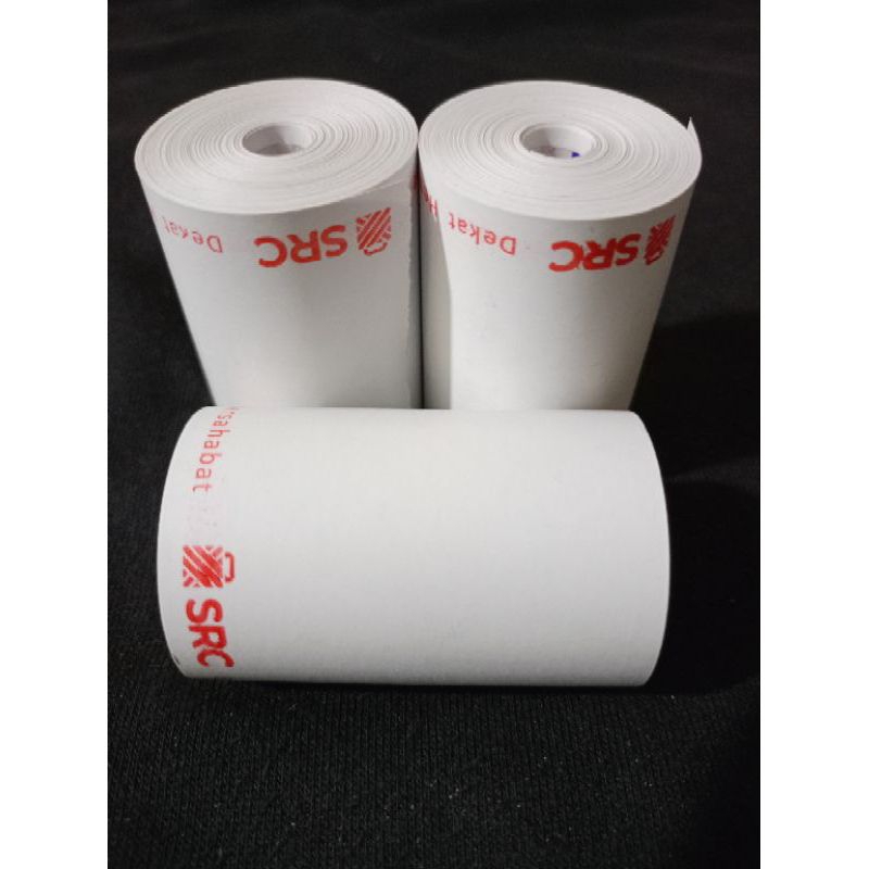 

kertas struk thermal EDC logo SRC 58×40mm paket 10roll