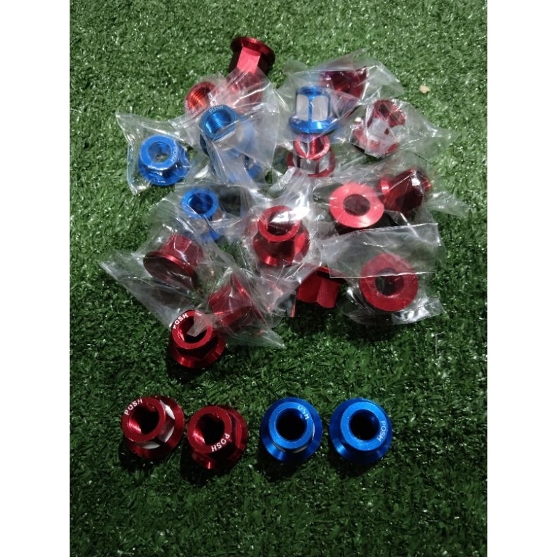 mur 17 mm/ mur as roda honda posh cnc.model warna biru silver merah silver biru polos merah polos .p