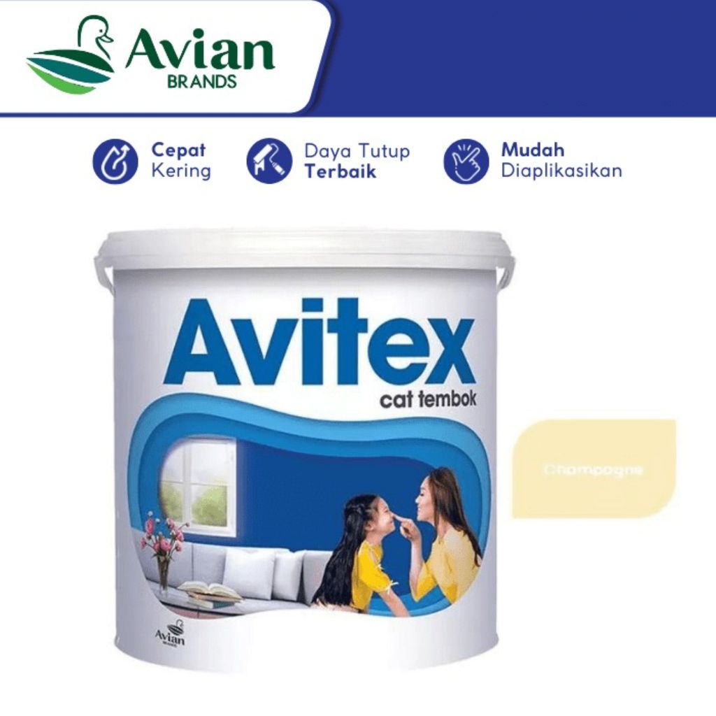 AVITEX Cat Tembok | 5 kg | Sedia Banyak Warna