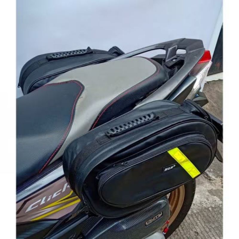 Tas box motor,,tas touring,,side bag oval sepasang kanan&kiri.