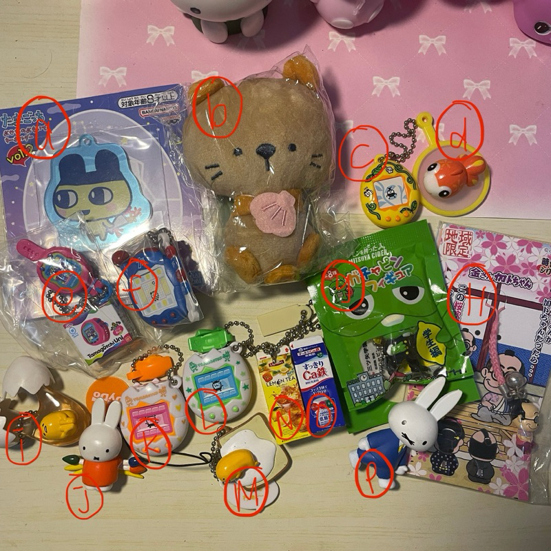 various yell gudetama gotochi trinkets miffy food phonestrap figure fish kuji tamagotchi ori japan g