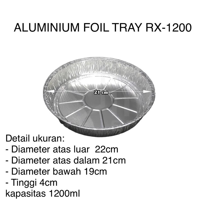 Alumunium Tray RX1200 + TUTUP ~ GALERI PLASTIK & FROZEN FOOD