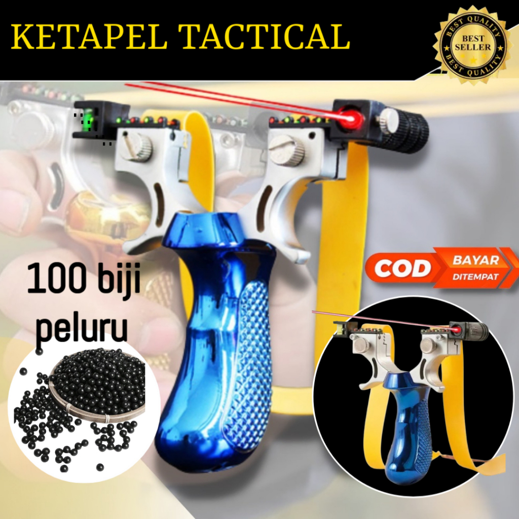 Ketapel Berburu Plintengan Burung Ikan dengan Laser Allumunium [ PREMIUM ] Ketapel Tactical Pelontar