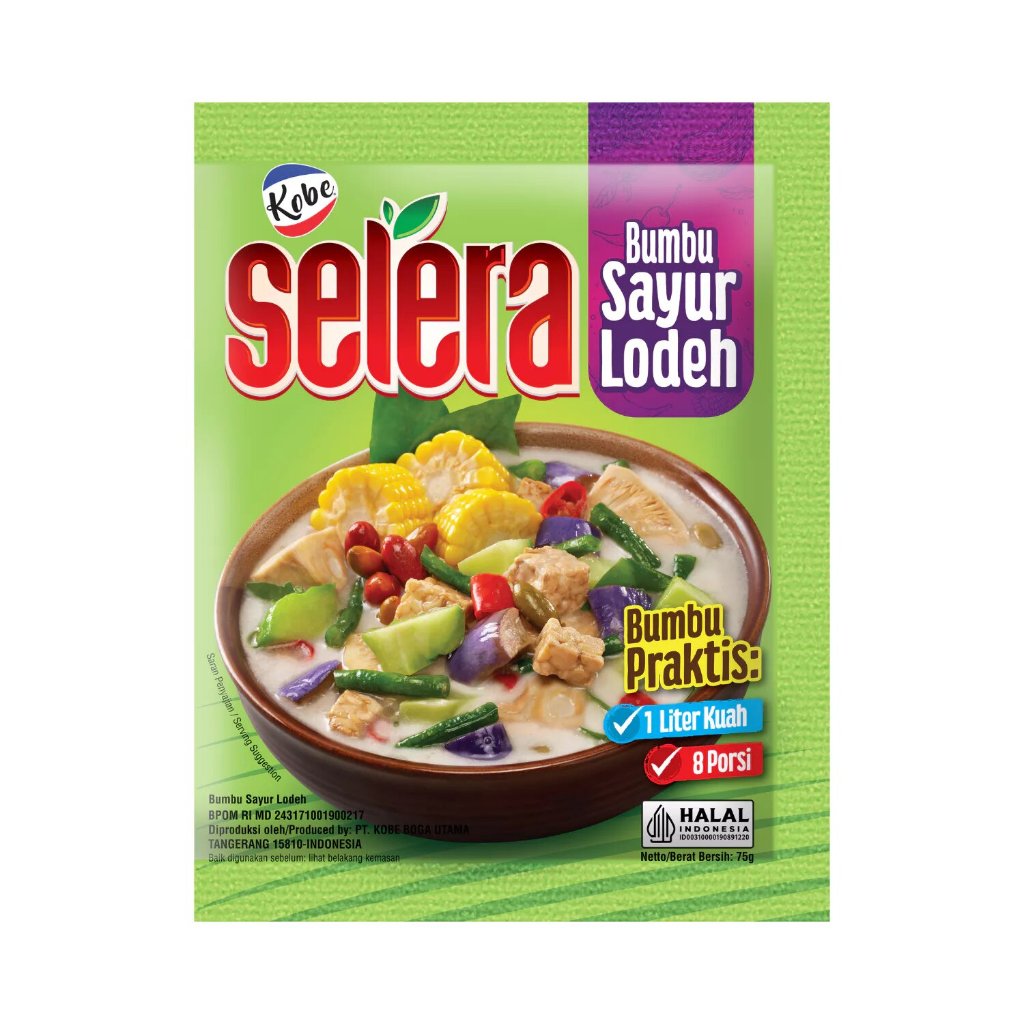 

KOBE Selera Bumbu Instan Sayur Lodeh 75gr / Bumbu Sayur Lodeh Instan Kobe