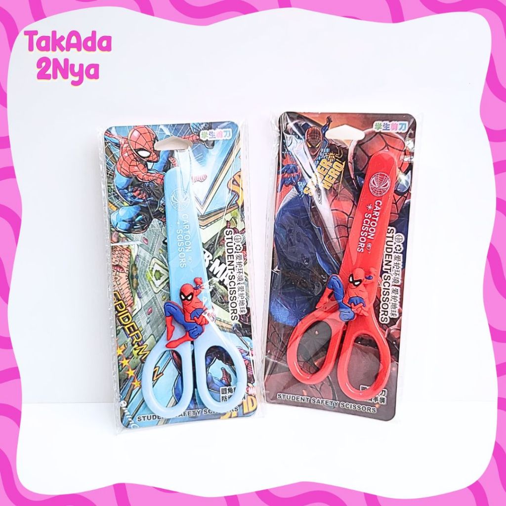 

Gunting Seath Spiderman Aman Dengan Tutup Safety Scissors Anak Unik Gunting Kertas Pemotong Kertas