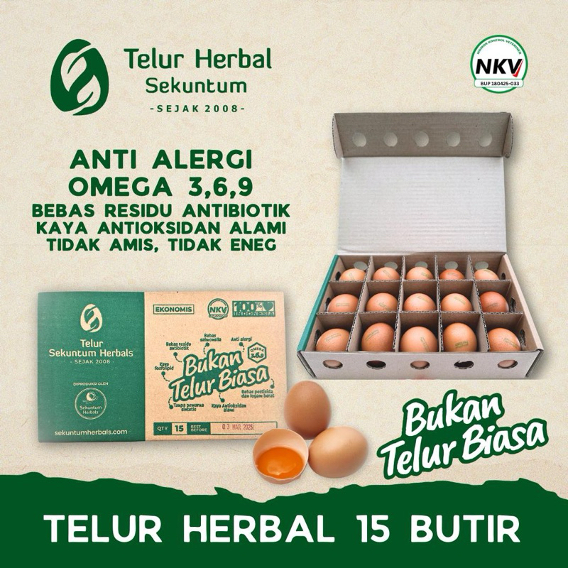 

Telur Ayam Organik / Omega 3 Bebas Antibiotik Herbal Sekuntum Curah