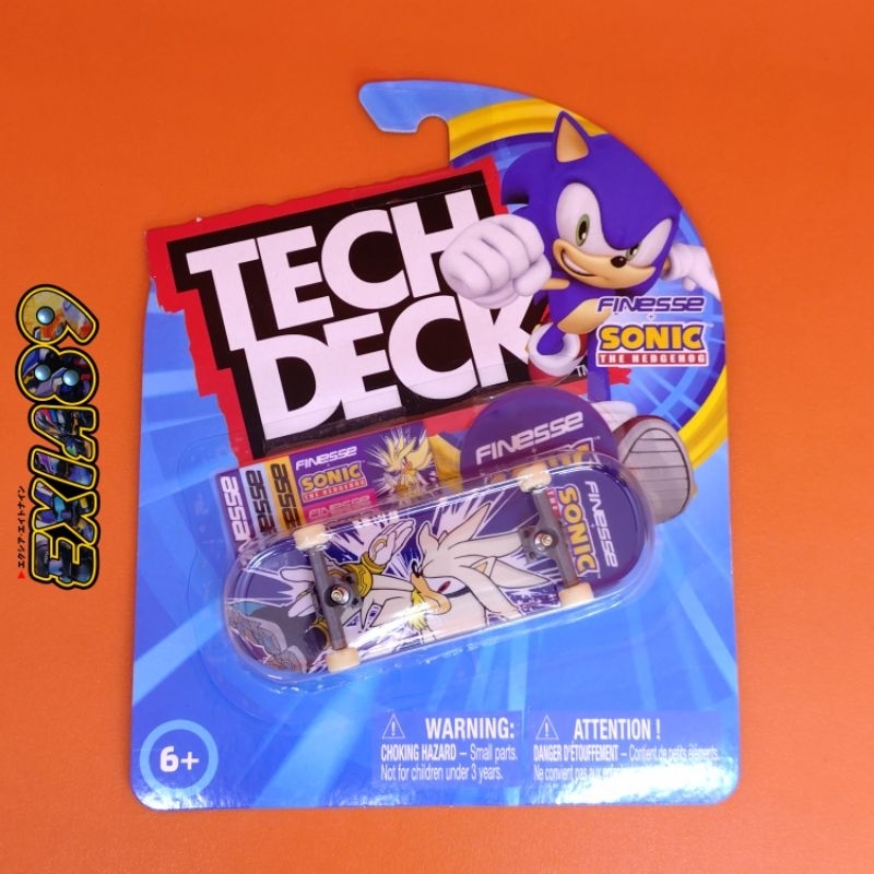 Tech Deck Fingerboard Finesse + Sonic The Hedgehog - Super Silver