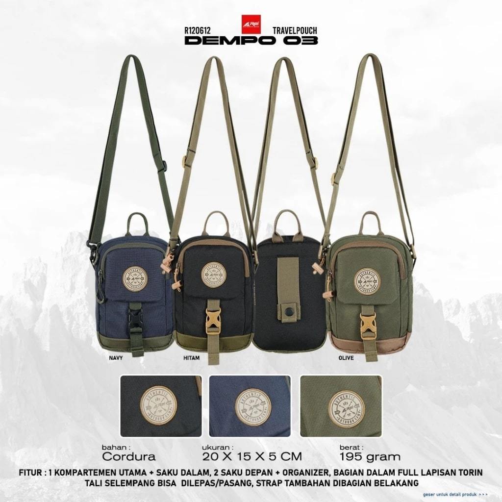 Tas Selempang / Travel Pouch Dempo 03 Arei Outdoorgear Tas Selempang Pria Wanita