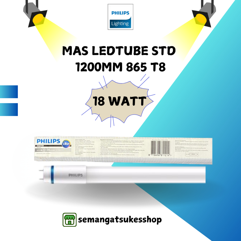 Lampu Philips Mas LedTube STD 1200MM 18W 865 T8