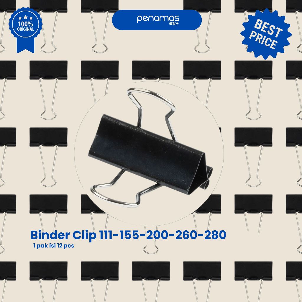 

BINDER CLIP JOYKO / PENJEPIT KERTAS NO 111~280 JOYKO / 1 PAK ISI 12 PCS