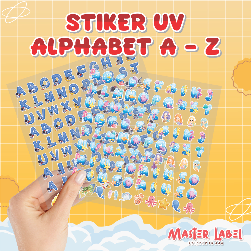 

READY STOCK UV ALFABET TEMA CARTOON