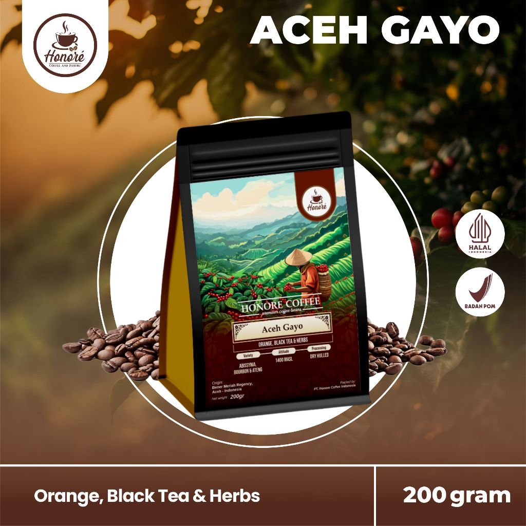 

Kopi Arabika ACEH GAYO (200 gr) Single Origin Specialty Coffee Beans