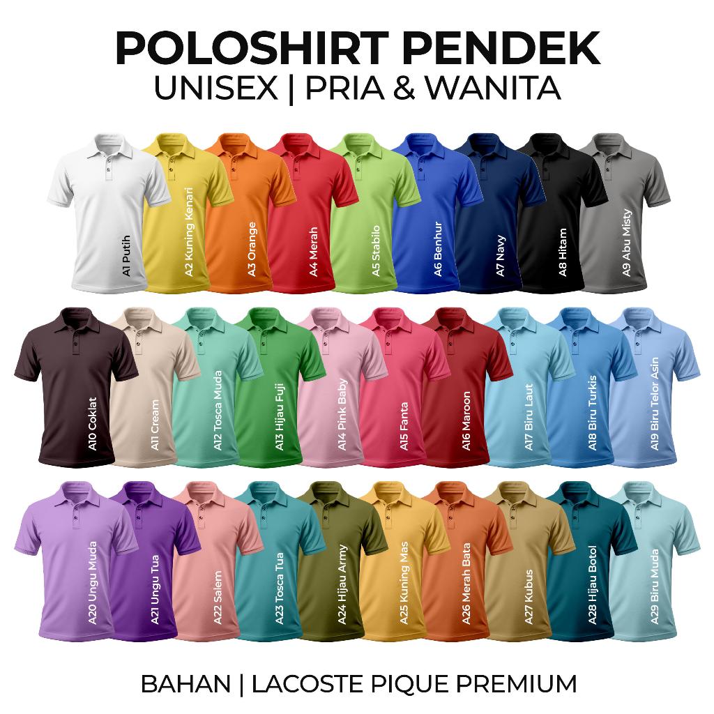 Poloshirt / Kaos Kerah Pendek Jumbo 4XL - 5XL Big Size / Kaos Polo Kerah Pria dan Wanita