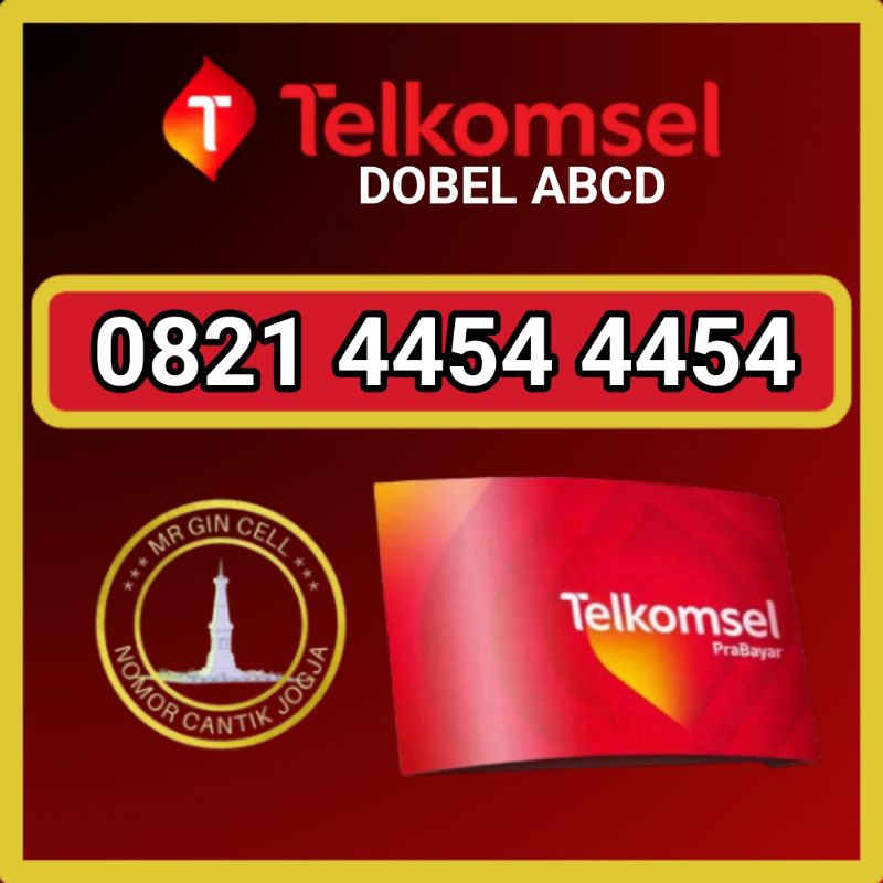 Kartu perdana nomor cantik telkomsel simpati - As 4G LTE ABCD ABCD