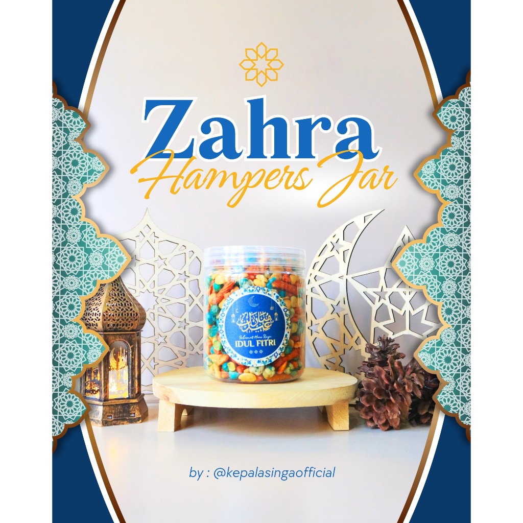 

HAMPERS LEBARAN IDUL FITRI RAYA ZAHRA JAR | CAMILAN TOPLES MAKANAN RINGAN PARCEL